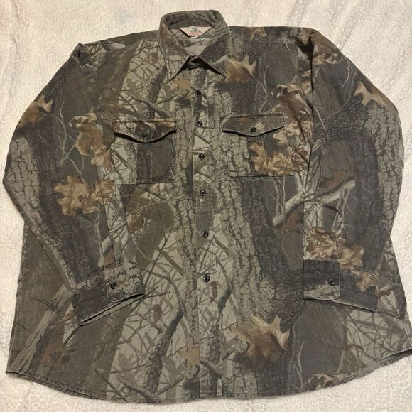 Vintage Redhead Shirt Mens 2XL‎ Realtree Hardwoods Camo Outdoor Hunting USA Made - Picture 1 of 6